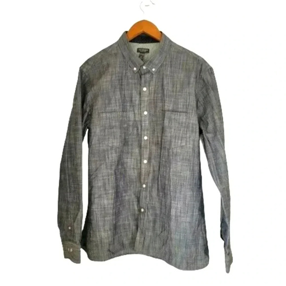 Van Heusen men's buttons down blue size XL 17-17 1/2 collard - Picture 1 of 11